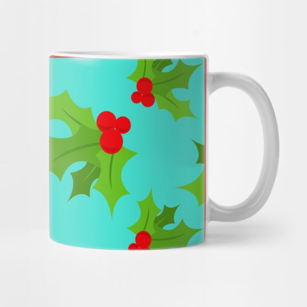 Holly Pattern in Turquoise Birthstone Color by aybe7elf